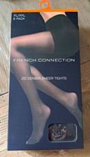 2 Women's 20D Sheer Tights SnagResist HighWaist ControlTop Pantyhose XL/XXL
