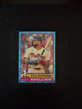 2025 Topps Heritage Baseball Light Blue Sparkle Chrome #480 Kyle Schwarber