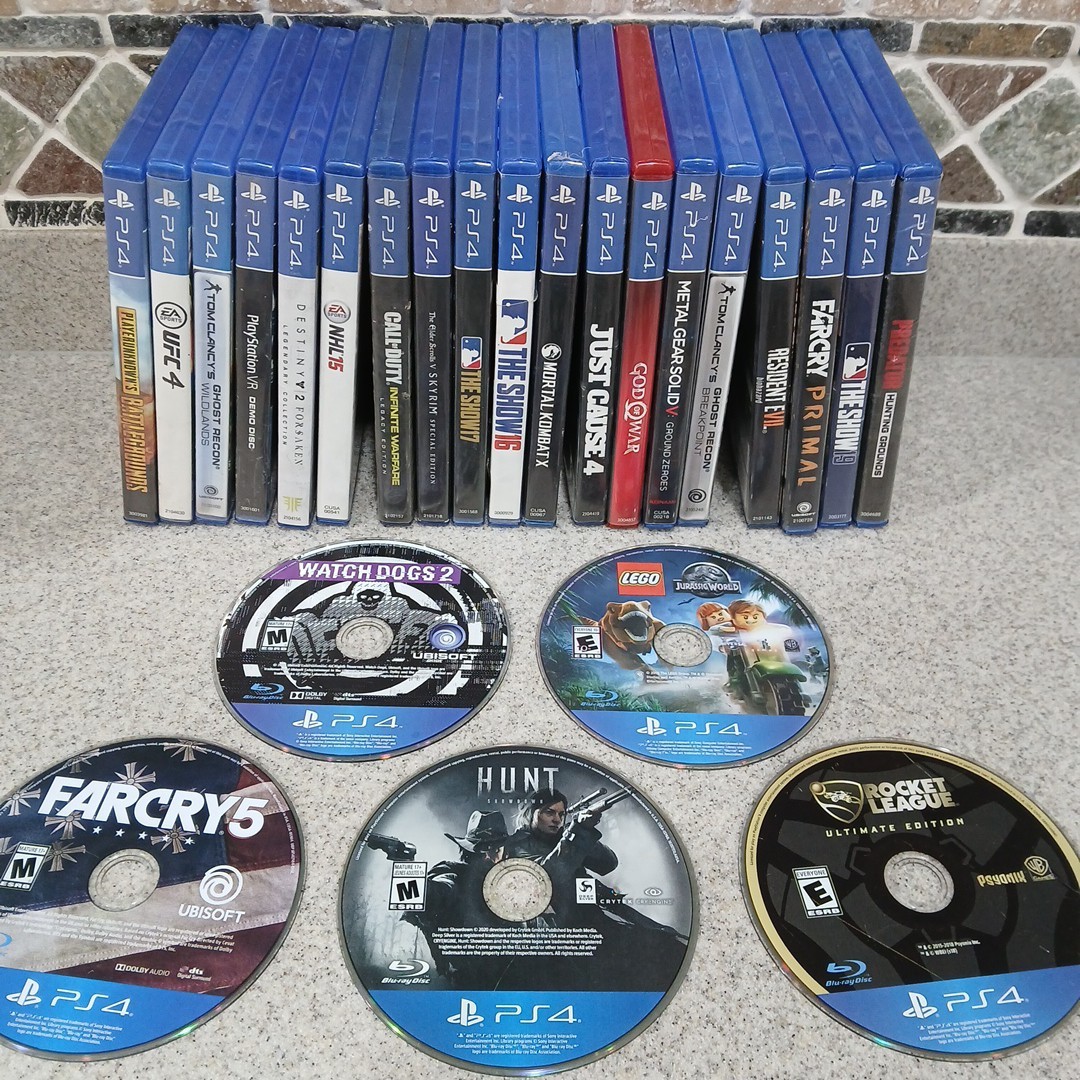 PS4 Games Lot Of 24 PlayStation Games, Cod, Watchdogs 2, Rocket