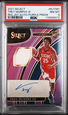 2021 Select Trey Murphy III Rookie Auto Patch /99 RPA Purple Prizm