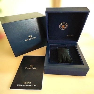 Grand Seiko Watch Empty Box Set Outer Inner Cushion Quartz Manual Only No Watch