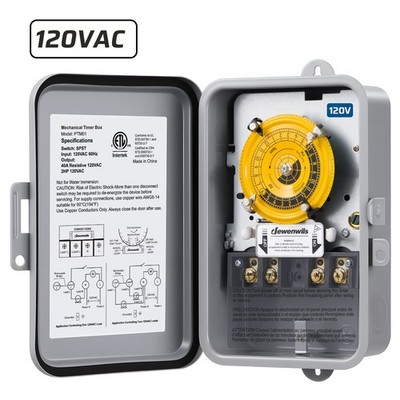 Pool Pump Timer Outdoor Timer Box,Heavy Duty 24Hr Programmable For Pool 40A 120V