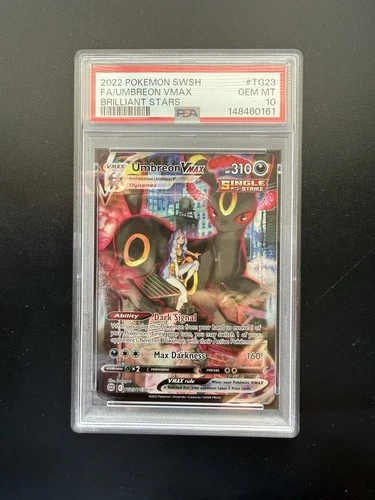 2022 Pokemon TCG Brilliant Stars Umbreon VMAX Trainer Gallery TG23/TG30 PSA 10
