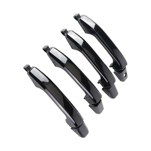 Poignées de porte peintes en noir brillant 4 pièces pour Silverado Sierra GMC 150 2014-2019...