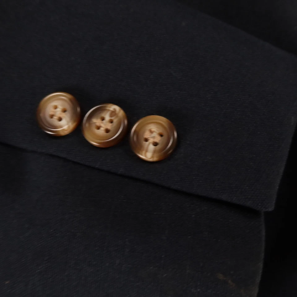 Chaqueta de Colección Hopsack M Azul Poliéster Parche Bolsillos Blazer Abrigo Deportivo 42R Foto 4 de 4