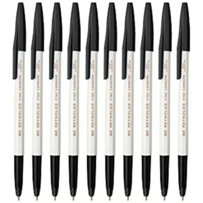 Reynolds 045 Fine Carbure Ballpen Black Ink Set Of 10