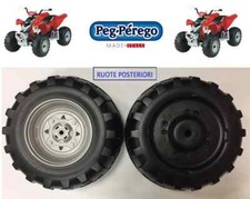 COPPIA RUOTE POSTERIORI PEG PEREGO QUAD POLARIS OUTLAW 12 VOLT