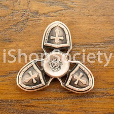 Crusader Fidget Tri Spinner Figet Spinners EDC Gyro Anxiety Toy ADHD -USA-COPPER