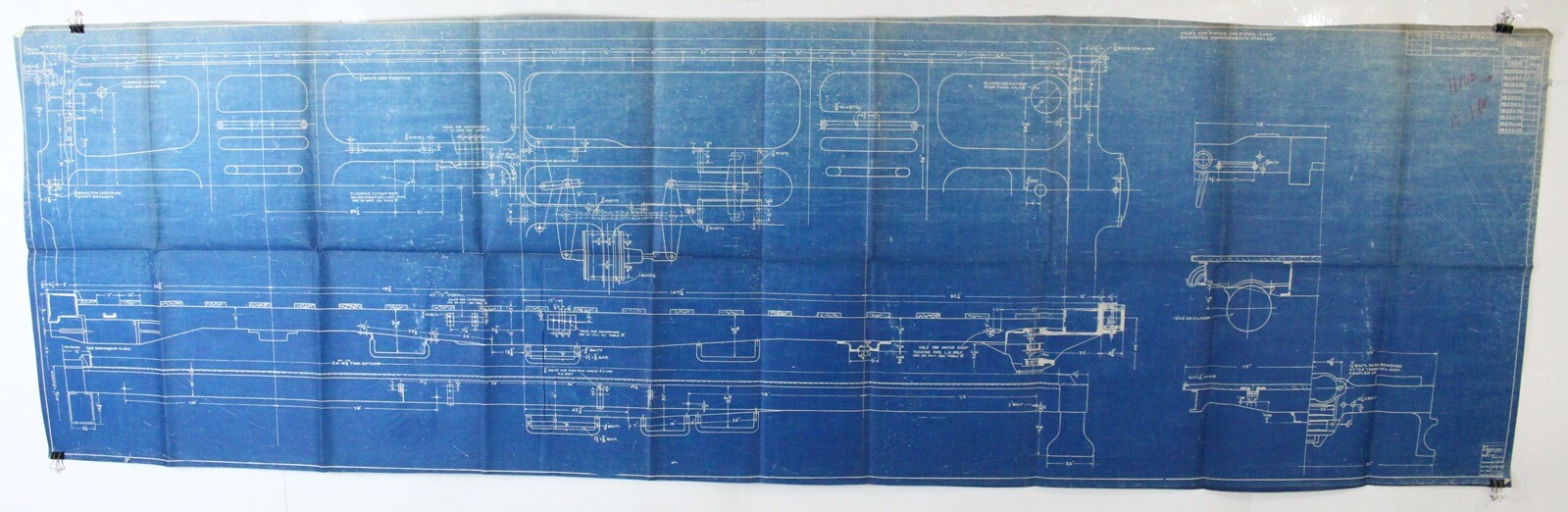 Steam Loco Tender Frame American Locomotive Company 850S25530 Blueprint ...