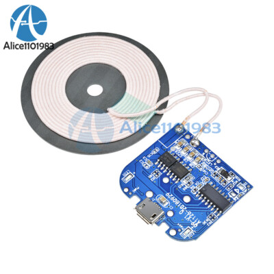 DC 5V 2A Wireless Charger PCBA Circuit Board With Coil Charging Module DIY Kit