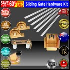 Sliding Gate Hardware Kit Track Wheels Stopper Roller Guide Opener LockMaster AU