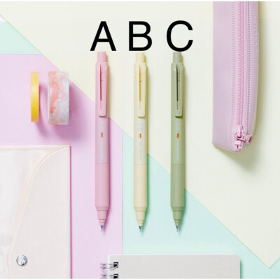 KURU TOGA UNI Mechanical Pencil New Cute Colors Coral Pink Yellow Herb Green 0.5