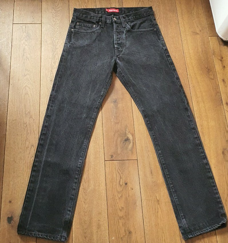 FW16 Supreme Stone washed slim black jeans size 30 W30 L30 | eBay