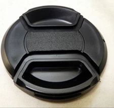 58mm Lens Front Cap  Black Center Pinch Plastic  