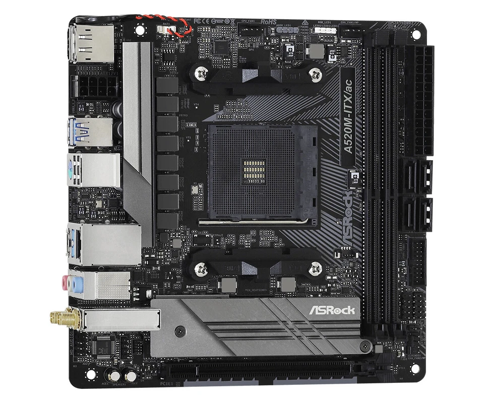 ASRock AMD 520M AM4 Micro ITX DDR4-SDRAM Motherboard - Imagen 4 de 4