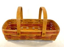 Longaberger Bread Carrier Basket with Two Moveable Handles
