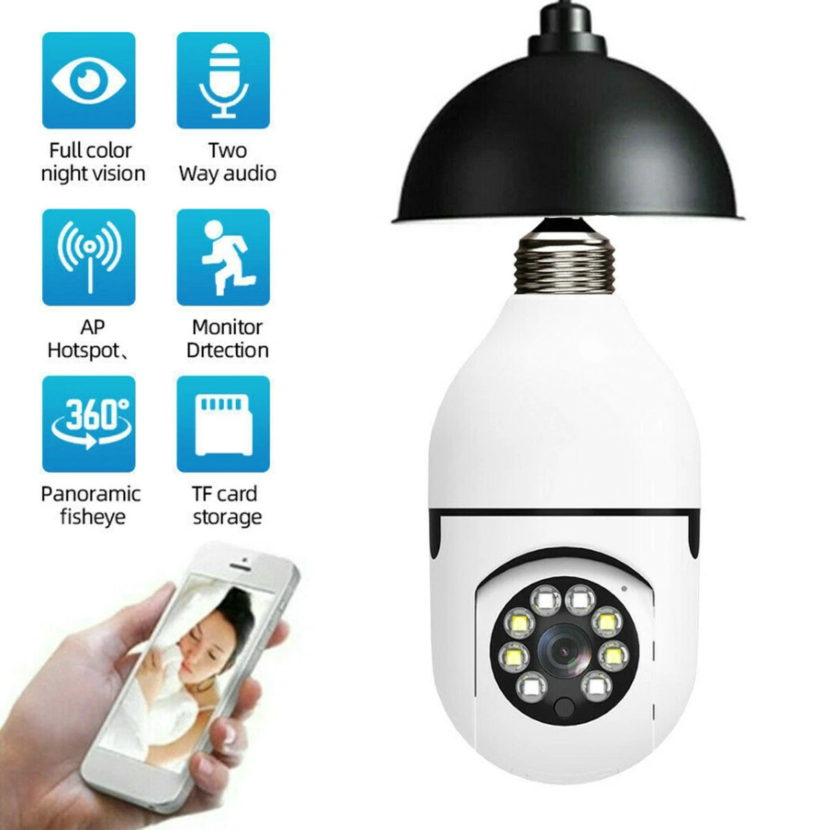 Wifi camera hot sale bulb light