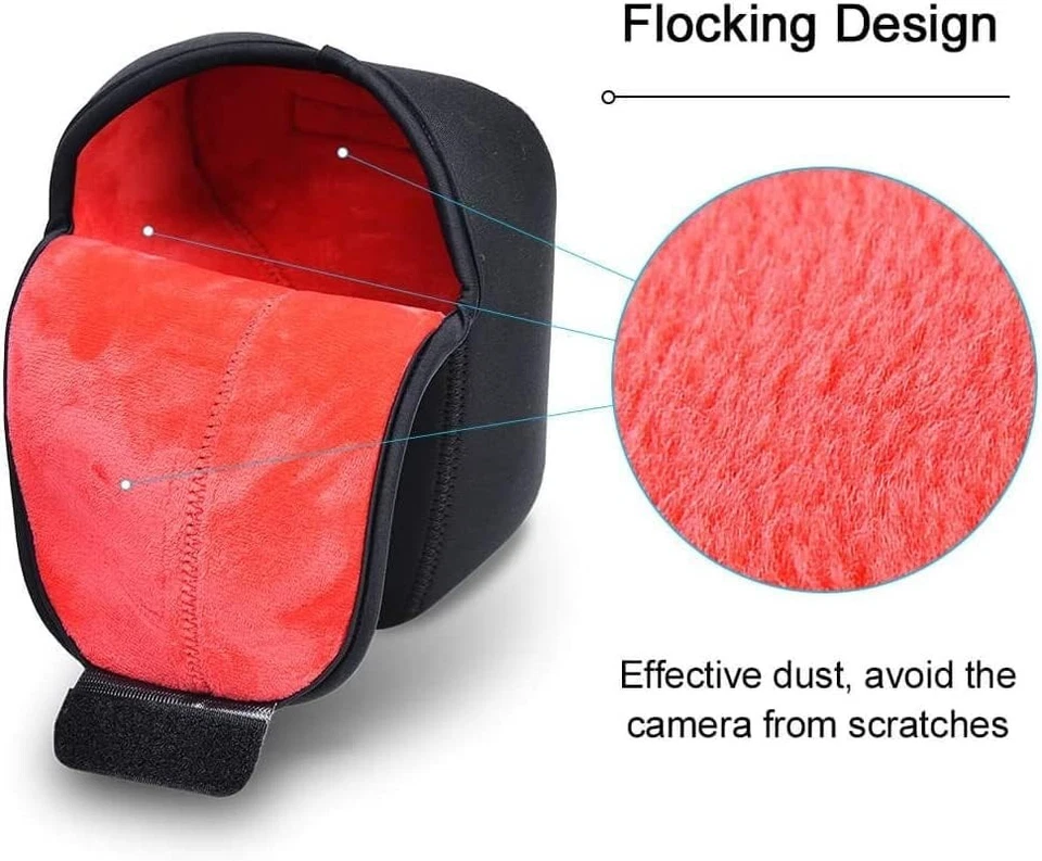 Camera Sleeve Medium DSLR SLR Case Neoprene Protection Compatible Canon Nikon ec - Image 4 of 4