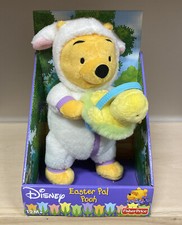 Brand New NIB Vintage 2003 Disney Fisher Price 11" Easter Winnie Pooh Bear Plush
