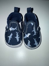 Vans Shark Print baby/Toddler Slip on Shoes Size 1