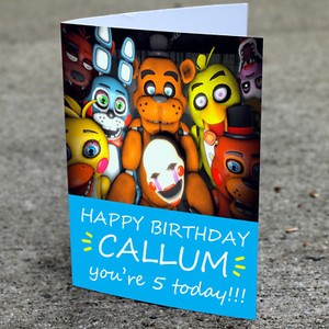 Five Nights at Freddy's Birthday Card - Professionally printed and ...
