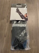 NEW Halloween or Costume, Dress Up Formal Dressy Black Gloves w/ Diamonds