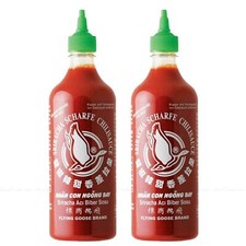 Flying Goose Brand Sriracha Hot Chilli Sauce Flavour Spicy Taste Pack 2 x 730ml