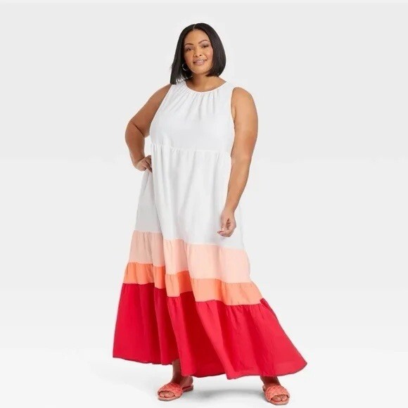 plus size flowy beach dresses Final Sale Plus Size Maxi Dress in Blue and White Print – Chic And Curvy