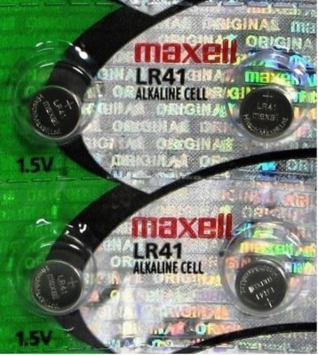 4 Maxell LR41 Button Cell Batteries. AG3 192