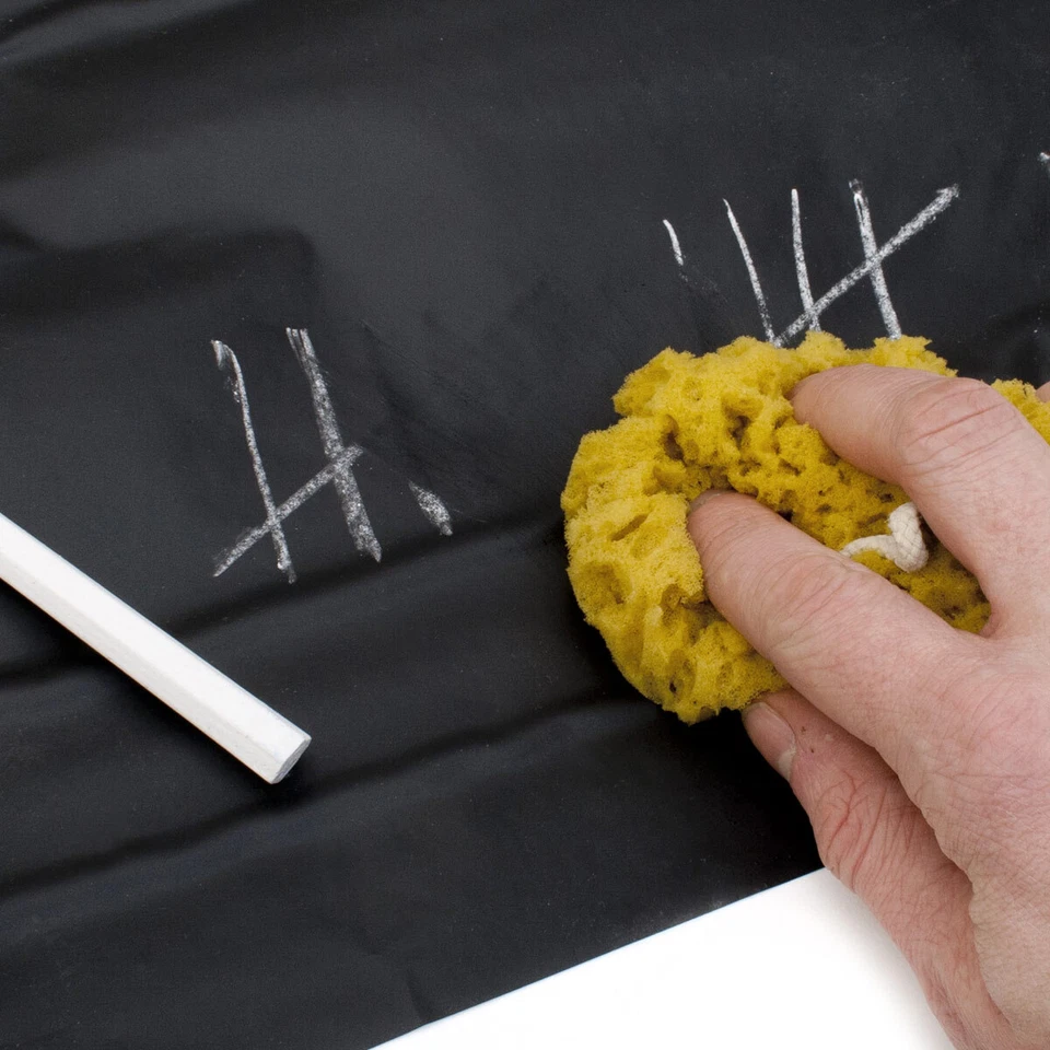 Tafelfolie selbstklebend Kreidelfolie Wandtattoo aus Vinyl 200 x 45cm Schwarz XL - Bild 2 von 4