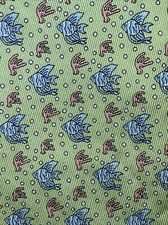 Vineyard Vines Silk Neck Tie Martha's Vineyard Shep Ian Fish Angelfish Green W10