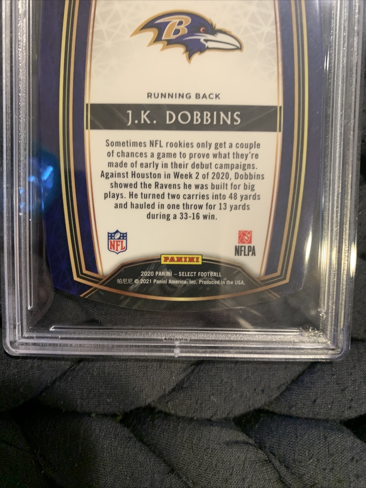 2020 Panini Select JK Dobbins Die-Cut Prizm Purple #252 PSA 10 Gem Mint Pop 2 view 22