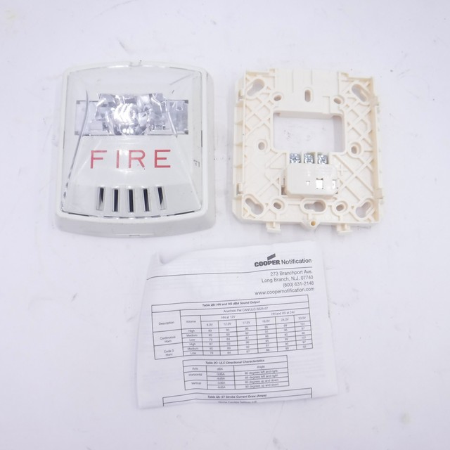 Fire Alarm Eaton HSW Wheelock Exceder Horn Strobe 127252 for sale
