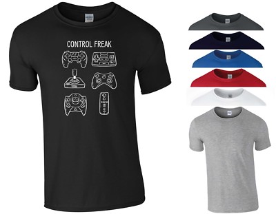 Control Freak T-Shirt Lustig Videospiele Xbox PS4 PC Spiele Geburtstag Geschenk Männer Top