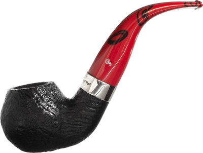 PETERSON ''DRACULA'' XL02 BENT APPLE 9MM BRIAR PIPE *SANDBLASTED* pfeife pipa