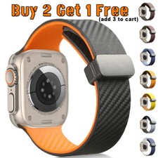 For Apple Watch Ultra3 Band 49mm Magnetic Clasp Silicone Strap Series 11 10 9876