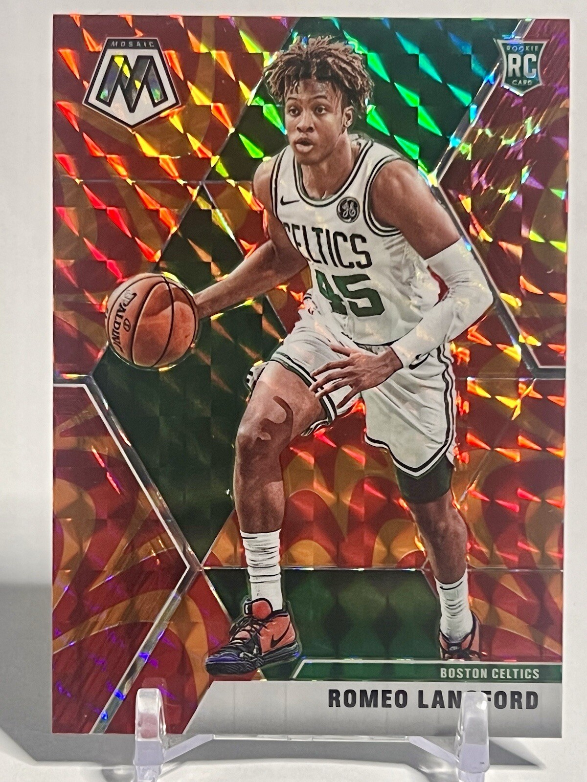 Romeo Langford RC Rookie Reactive Orange Prizm 2019-20 Mosaic #233 Celtics Jazz