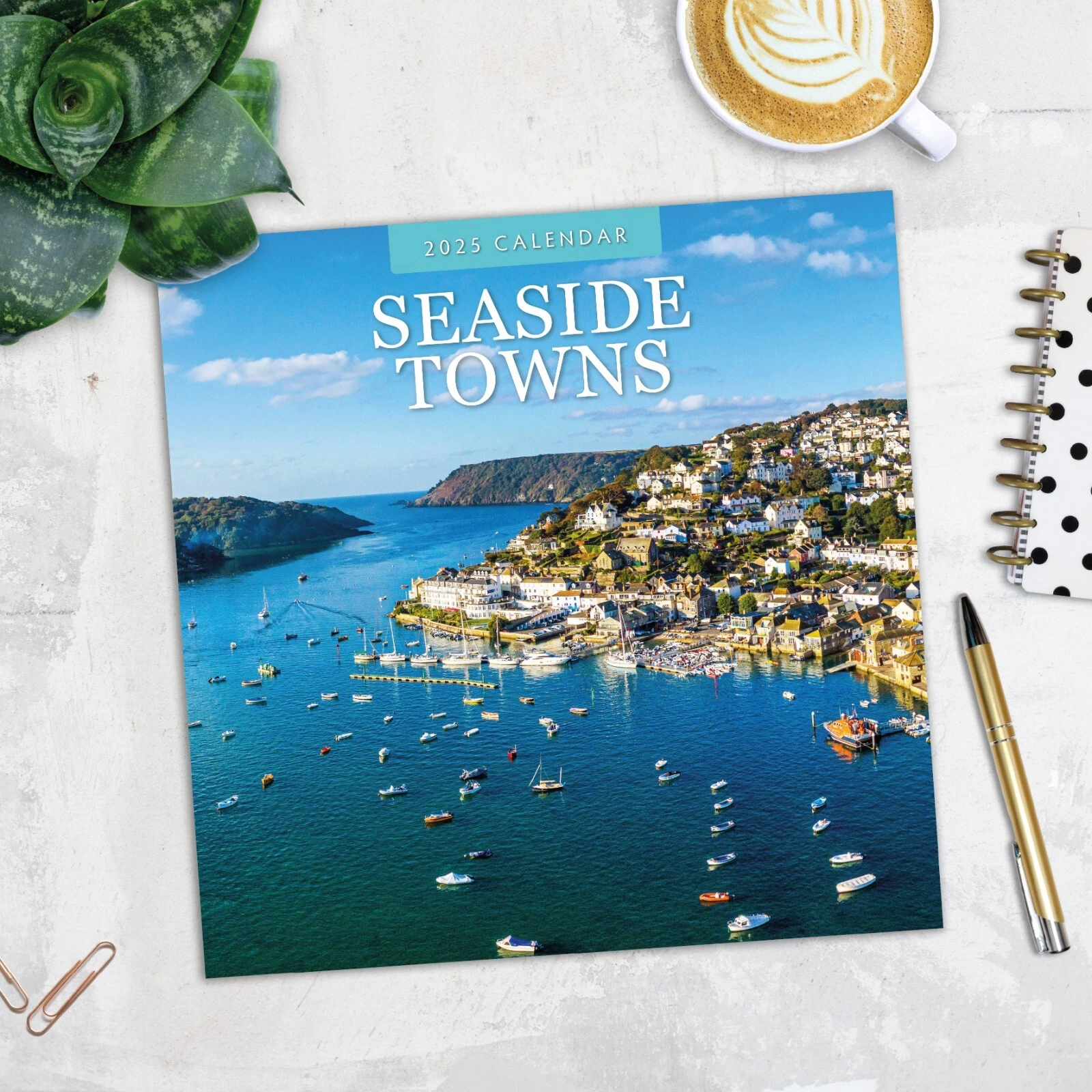 Seaside Towns 2025 Square Wall Calendar