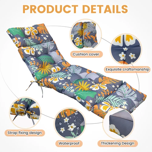 Outdoor Chair Cushion Lounge Chair Cushion Thick Beach Chaise Lounge Cushion New - Picture 47 of 60