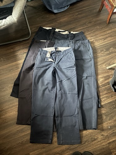 Cintas/rednap Lot Of 5 Work Pants Blue 32x32