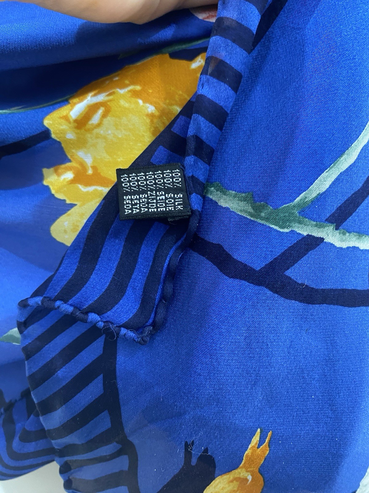 S41#Givenchy Rectangle Multicolor Silk Scarf  61/… - image 4