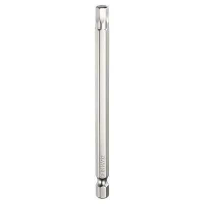 H7/32 Hex Screwdriver Bit 7/32'' Flat Tip 1/4'' Shank 4'' Long Chrome Plated