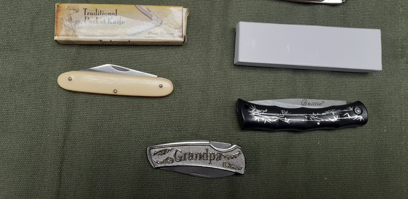 Pocket Knife 3 Lot Frost Cutlery Traditional Grandpa & Cheapo Chille