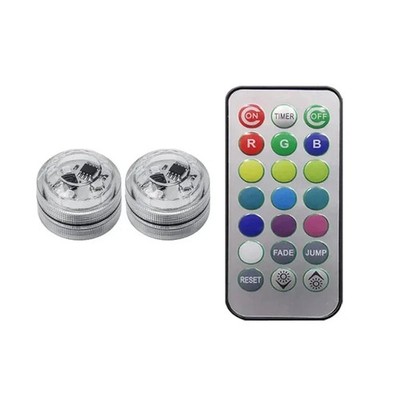 2x LED Auto Umgebungslicht RGB mit Fernbedienung, 13 Farben, Innenbeleuchtung
