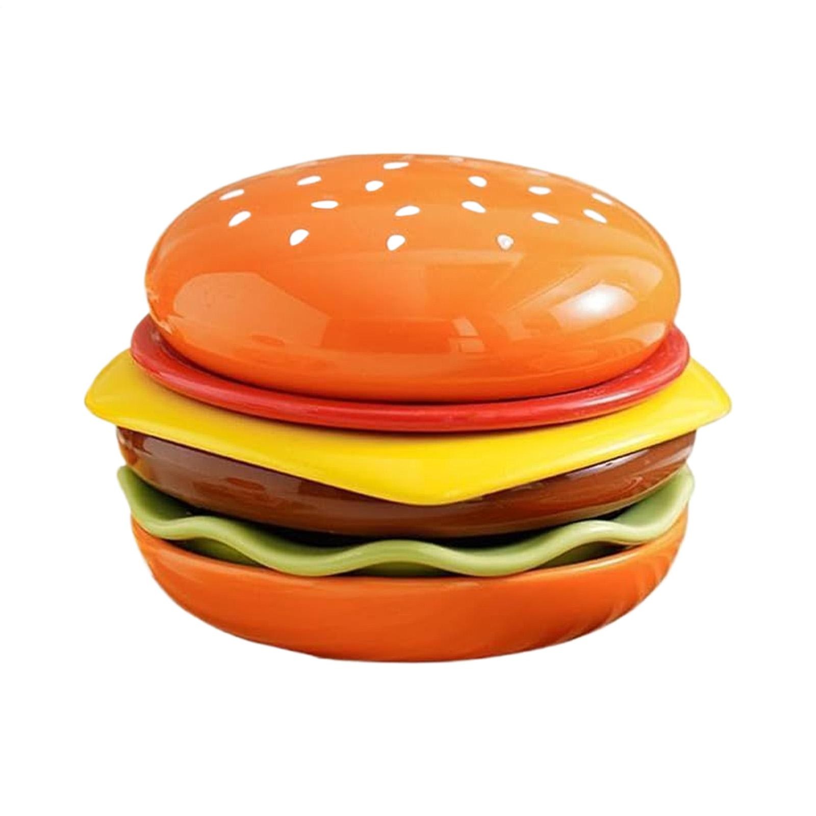 6-Piece Stackable Burger Plate Set - Hamburger Tableware Multi-Layer Dish Set