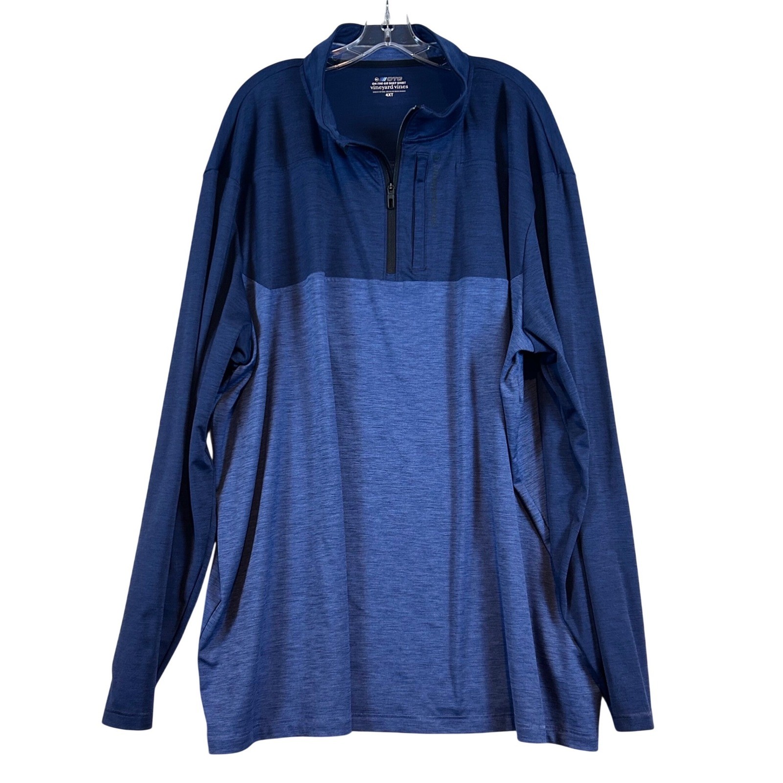 Vineyard Vines OTG Shep Shirt Mens 4XT Colorblock 1/4 Zip Pe