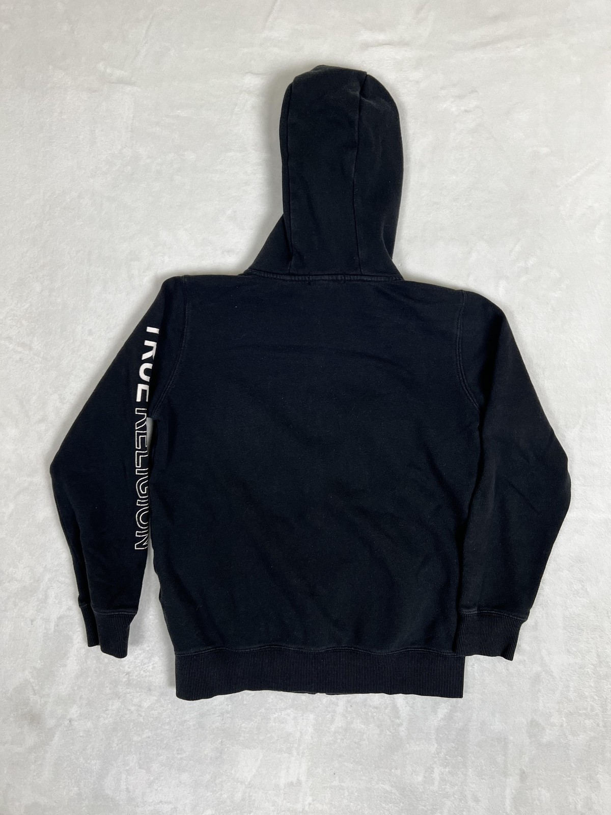 True Religion Hoodie Boys XL Black Full Zip Logo Sleeve Graphic Sweatshirt Y2K thumbnail 8