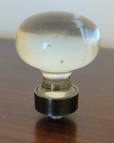 Round Glass & Brass Cabinet Knob 