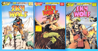 Sky Wolf #1 2 3 Complete Series Set Eclipse Comics 1988 Skywolf Lot