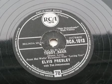 ELVIS PRESLEY UK 1957   R.C.A   78   LOVING YOU  /  TEDDY BEAR  RCA .1013